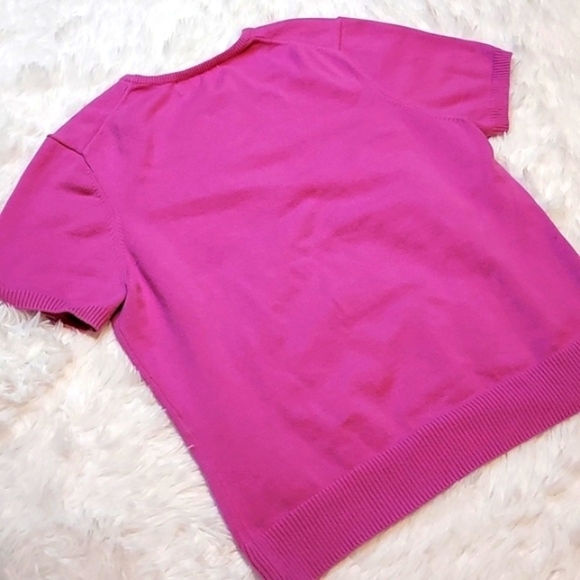 LANDS End short sleeved sweater pink size SP 6-8 - Picture 4 of 4